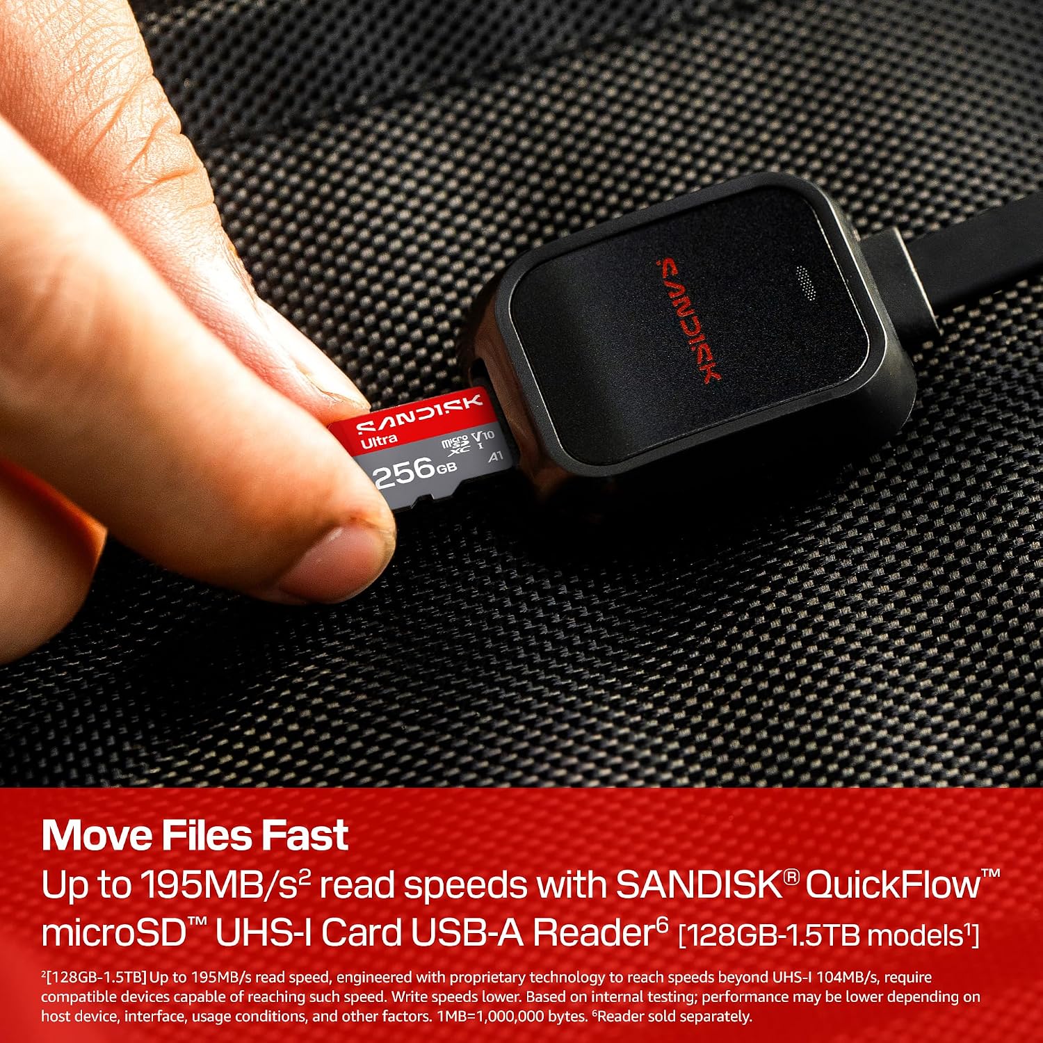 SANDISK 256GB Ultra microSD Card + Adapter, Up to 195MB/s Read Speeds | UHS-I, Full HD, V10, C10, U1, A1, Ideal for Android Smartphones, Tablets, Cameras, Laptops - SDSQUJQ-256G-GZ6MA - Image 4