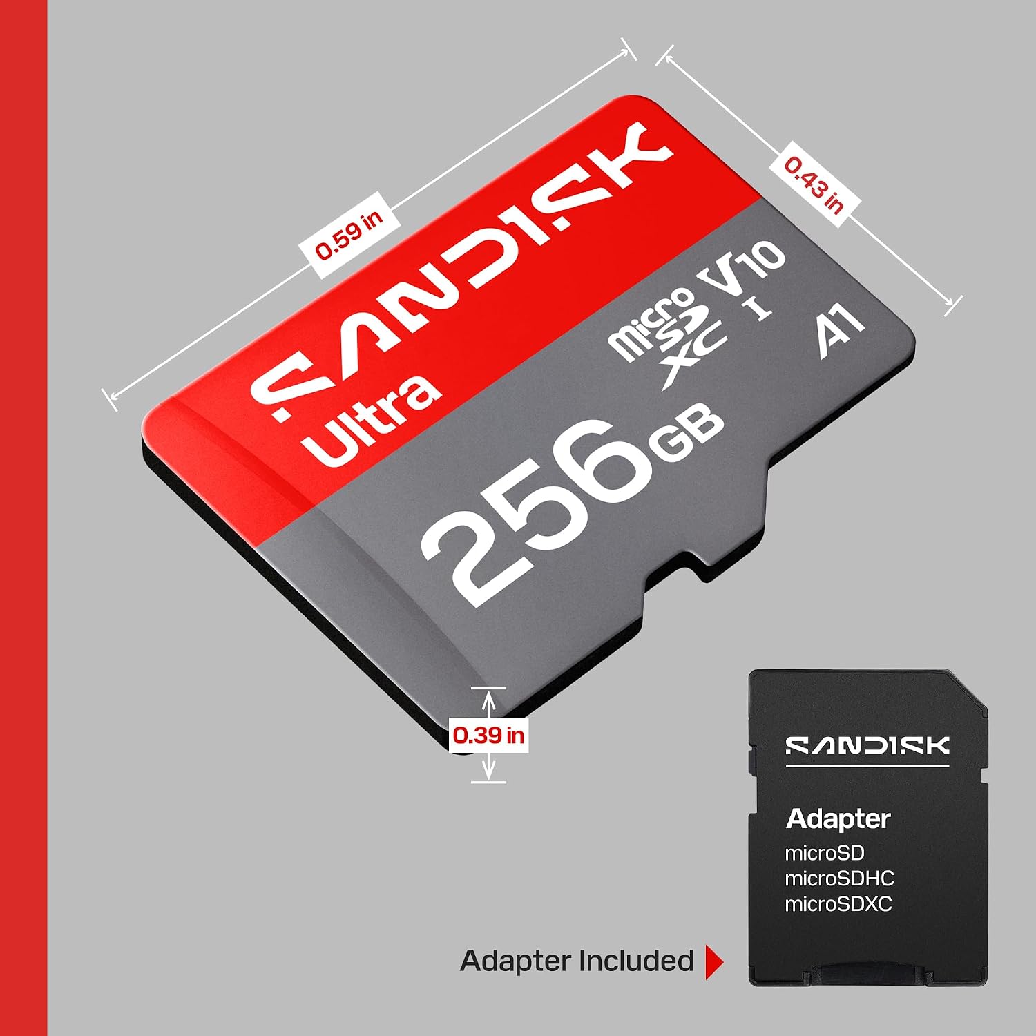 SANDISK 256GB Ultra microSD Card + Adapter, Up to 195MB/s Read Speeds | UHS-I, Full HD, V10, C10, U1, A1, Ideal for Android Smartphones, Tablets, Cameras, Laptops - SDSQUJQ-256G-GZ6MA - Image 8